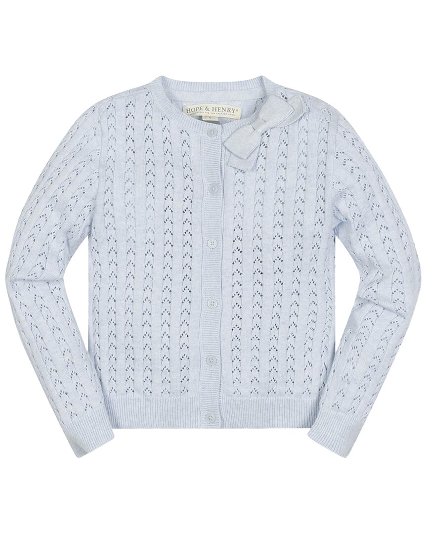 Кардиган Hope & Henry с ажурной вязкой и волнистым краем, синий
Кардиган Hope & Henry с ажурной вязкой и волнистым краем, синий