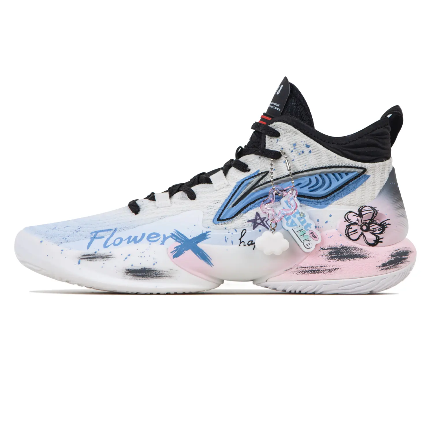 ЛиНинг ЮШуай 18 Амортизация Отскок Высокие Баскетбольные Кроссовки Мужские Синий Розовый, Цветочный Синий Розовый 
ЛиНинг ЮШуай 18 Амортизация Отскок Высокие Баскетбольные Кроссовки Мужские Синий Розовый, Цветочный Синий Розовый