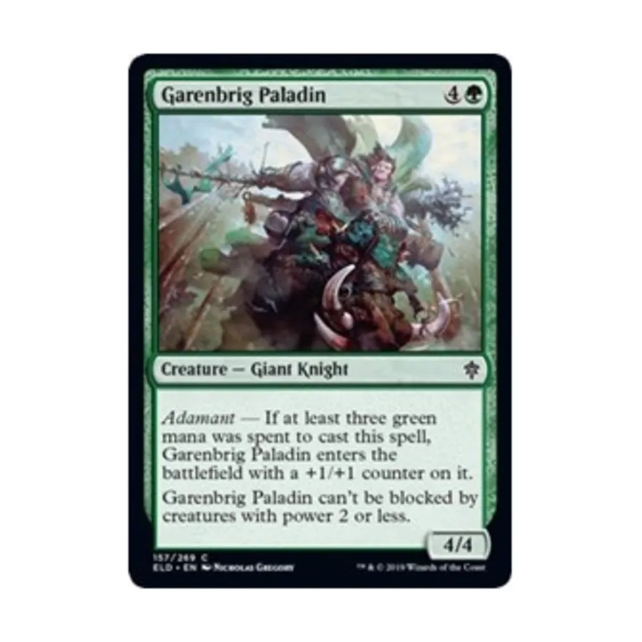 CCG Гаренбриг Паладин (клавиша C), MTG - Throne of Eldraine
CCG Гаренбриг Паладин (клавиша C), MTG - Throne of Eldraine