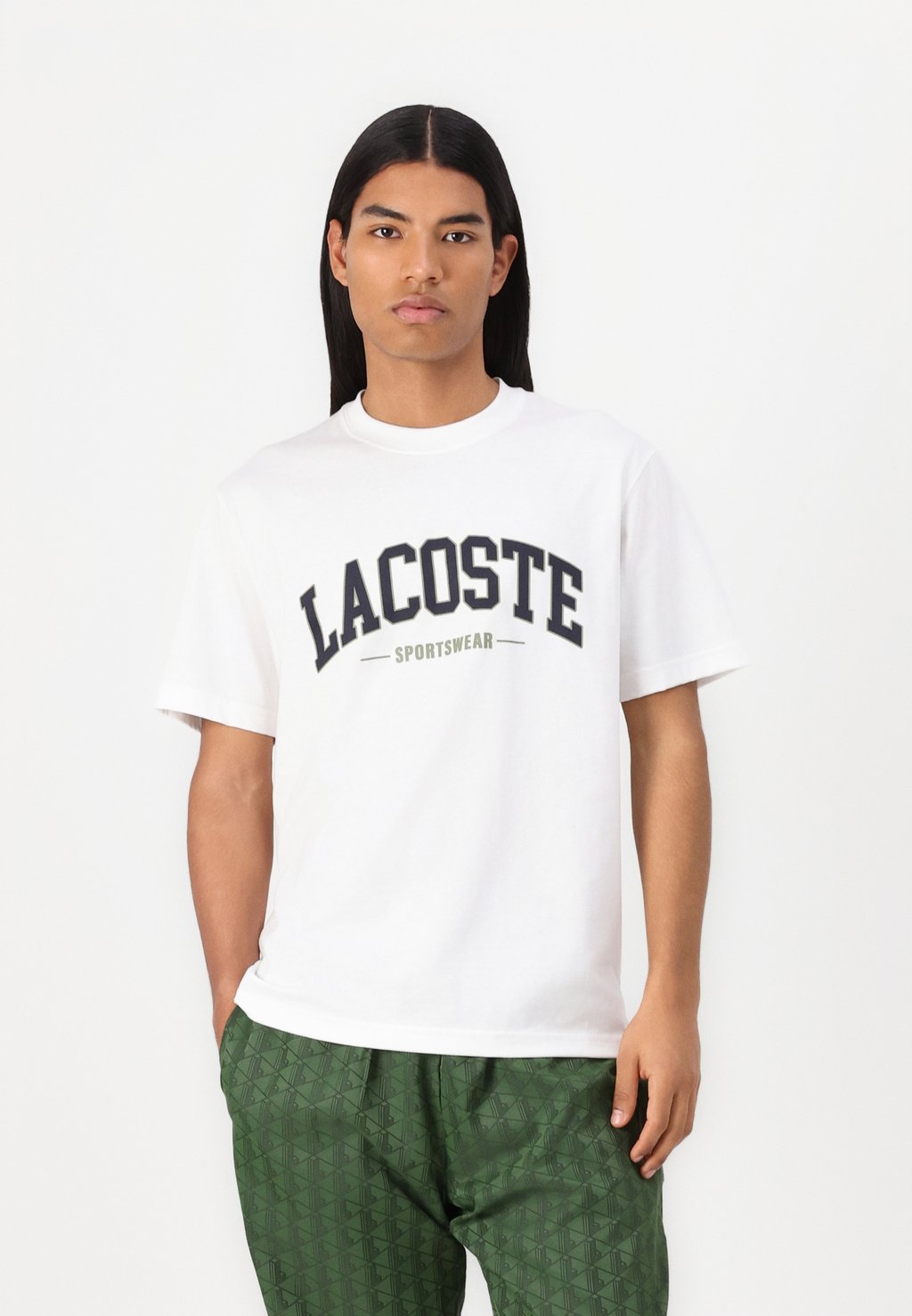 Футболка с принтом Lacoste, белый 
Футболка с принтом Lacoste, белый