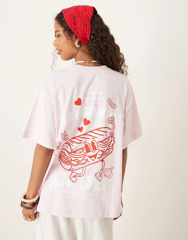 Футболка ASOS DESIGN свободного кроя с принтом клуба «сэндвич» розового цвета
Футболка ASOS DESIGN свободного кроя с принтом клуба «сэндвич» розового цвета