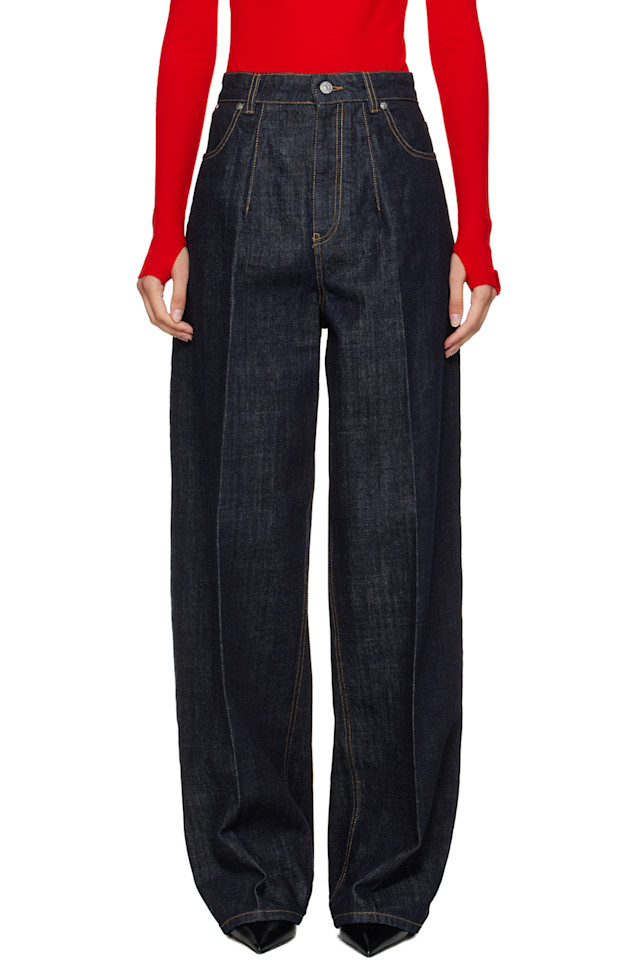 Джинсы с высокой талией и зауженным силуэтом Victoria Beckham, индиго
Джинсы с высокой талией и зауженным силуэтом Victoria Beckham, индиго