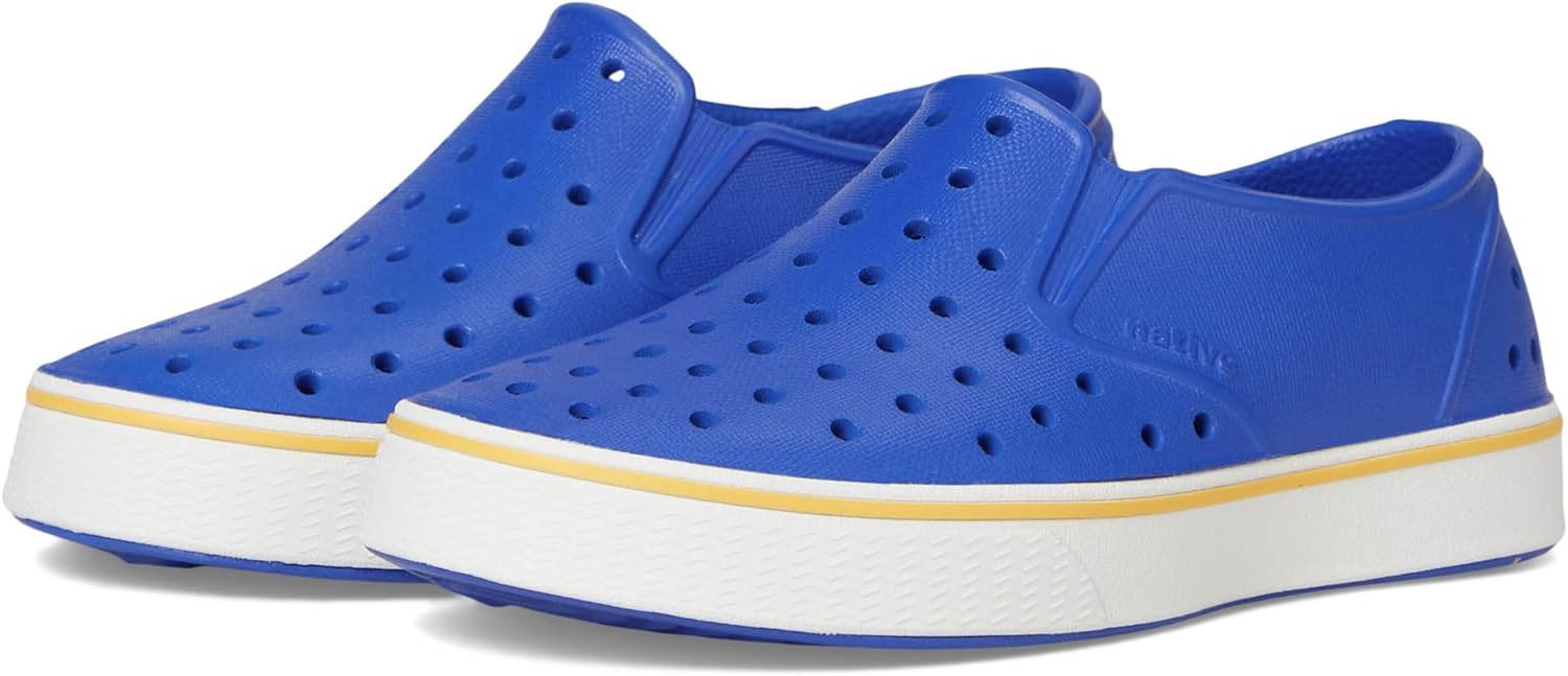 Кроссовки без шнурков Native Shoes Miles для детей, унисекс, белый/синий
Кроссовки без шнурков Native Shoes Miles для детей, унисекс, белый/синий