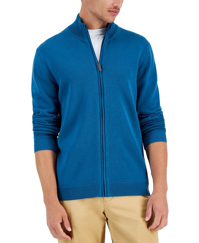 Мужской свитер с молнией во всю длину Club Room, синий
Мужской свитер с молнией во всю длину Club Room, синий