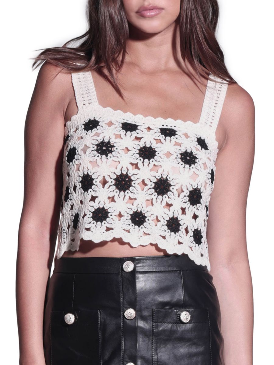 Майка-топ Beverly Crochet Walter Baker, цвет Cream Black
Майка-топ Beverly Crochet Walter Baker, цвет Cream Black