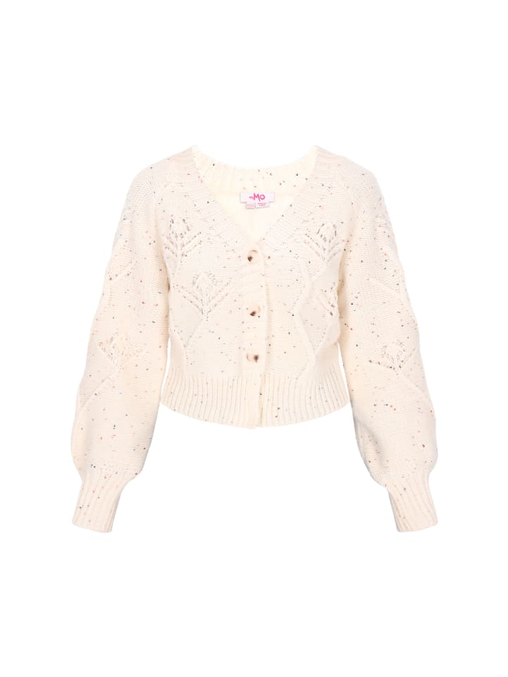 MyMo Женский кардиган кремового цвета с разноцветными вставками
MyMo Женский кардиган кремового цвета с разноцветными вставками