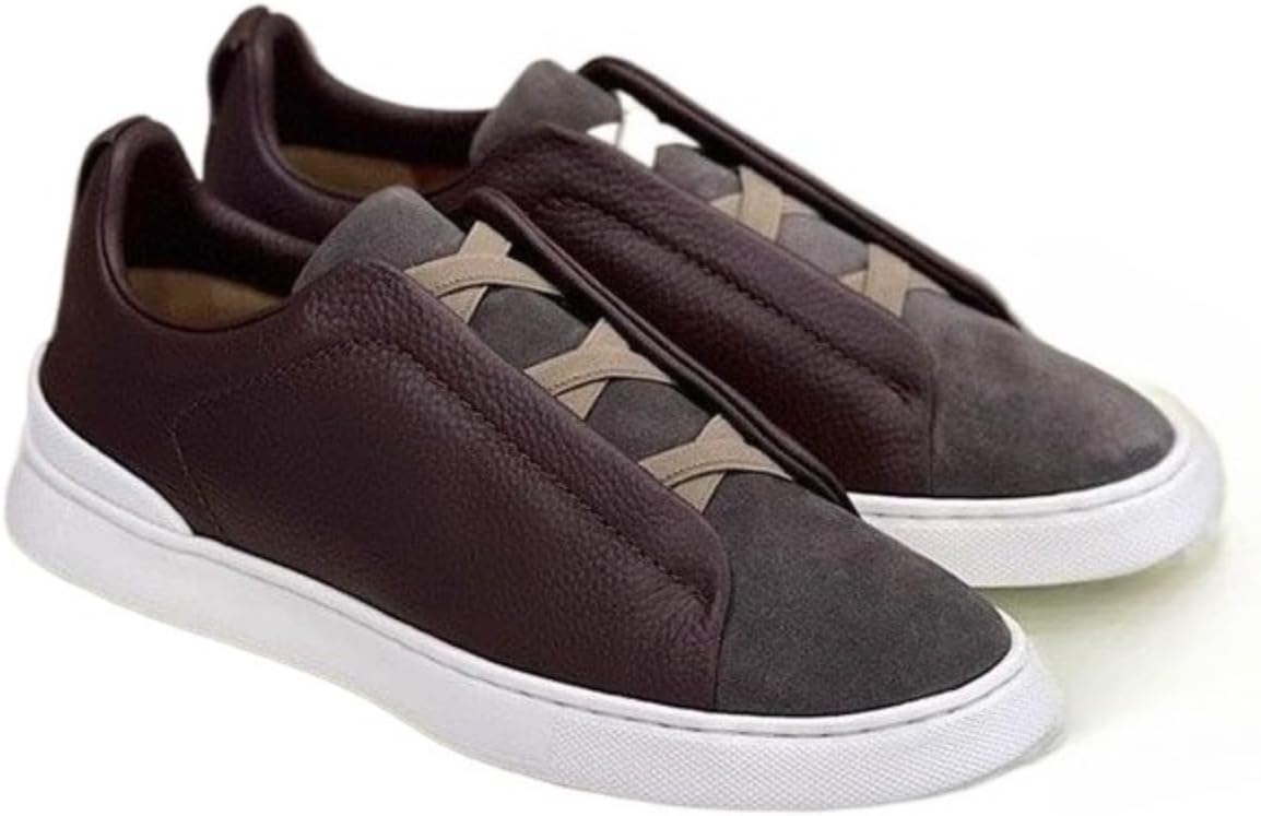 Мужские слипоны для скейтборда на платформе, повседневные кроссовки, дизайн с контрастными цветами, массивная подошва, увеличение роста, удобная обувь-лоферы Azttoztto, коричневый
Мужские слипоны для скейтборда на платформе, повседневные кроссовки, дизайн с контрастными цветами, массивная подошва, увеличение роста, удобная обувь-лоферы Azttoztto, коричневый