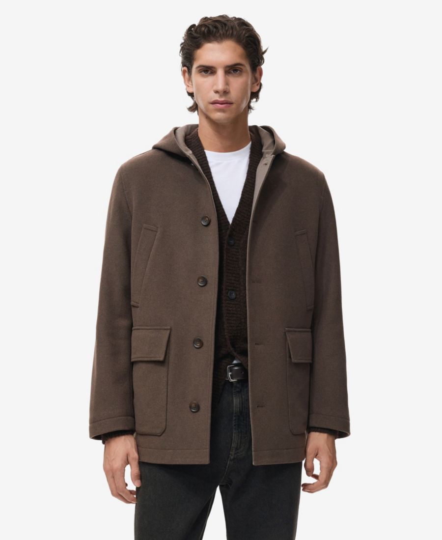 Мужское шерстяное пальто с капюшоном MANGO, Medium Brown
Мужское шерстяное пальто с капюшоном MANGO, Medium Brown