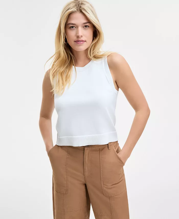 Женский свитер-майка с круглым вырезом On 34th, белый
Женский свитер-майка с круглым вырезом On 34th, белый