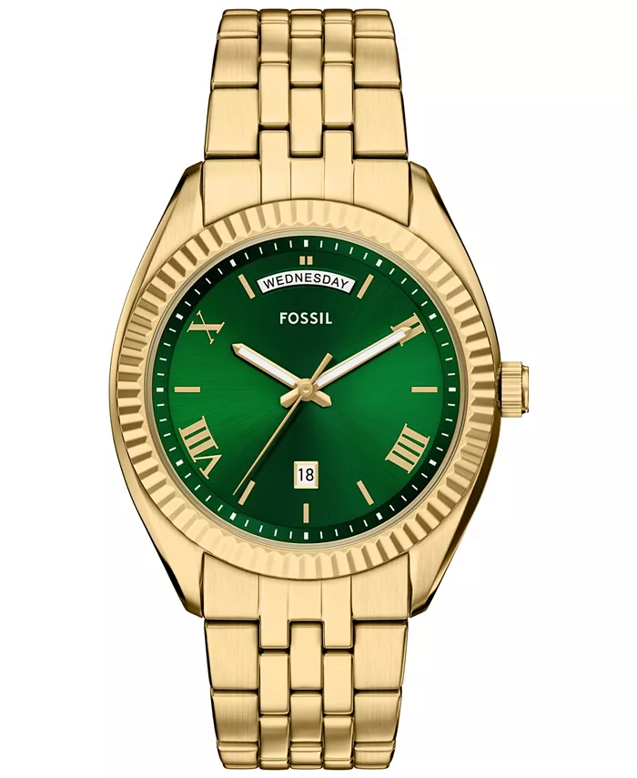 Мужские часы Campbell с тремя стрелками, дата-день, золотистый корпус из нержавеющей стали, 42 мм Fossil
Мужские часы Campbell с тремя стрелками, дата-день, золотистый корпус из нержавеющей стали, 42 мм Fossil