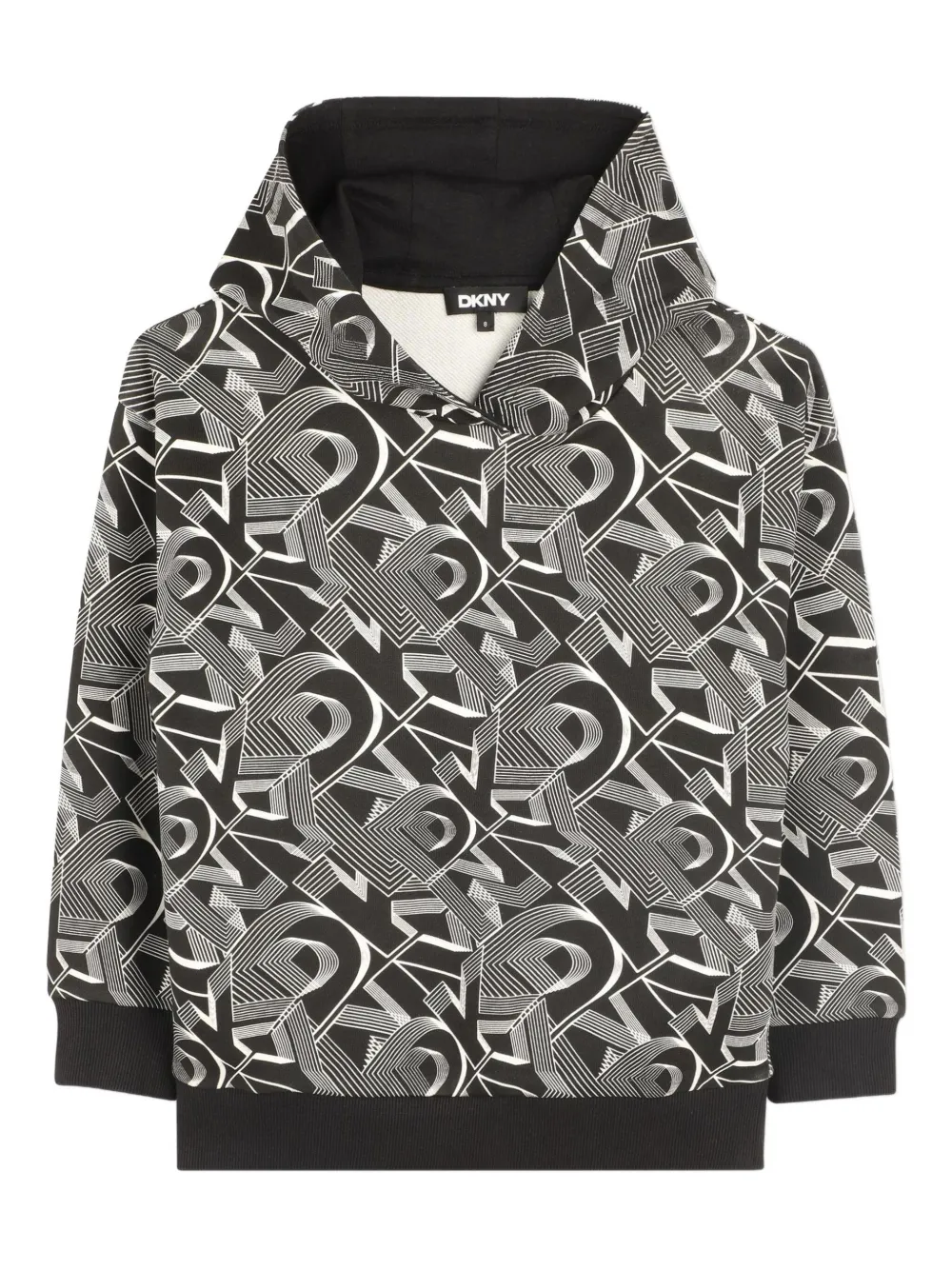 Худи с логотипом Dkny Kids, черный 
Худи с логотипом Dkny Kids, черный