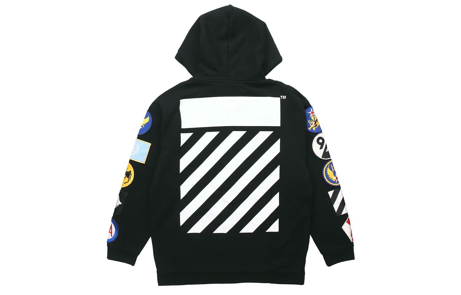 Толстовка мужская Off-White с принтом на рукавах, черный 
Толстовка мужская Off-White с принтом на рукавах, черный