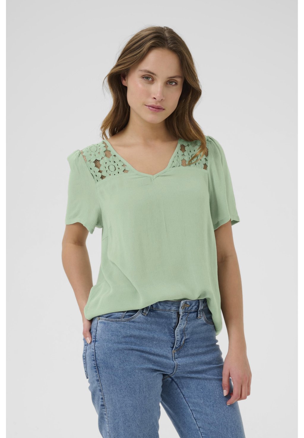 Блуза Kaffe, светло-зеленый
Блуза Kaffe, светло-зеленый