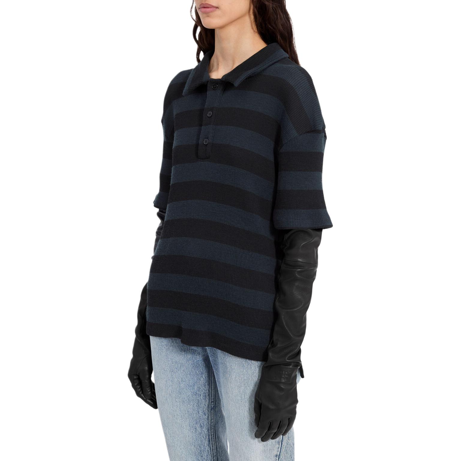 Поло в полоску MM6 Maison Margiela, черный
Поло в полоску MM6 Maison Margiela, черный