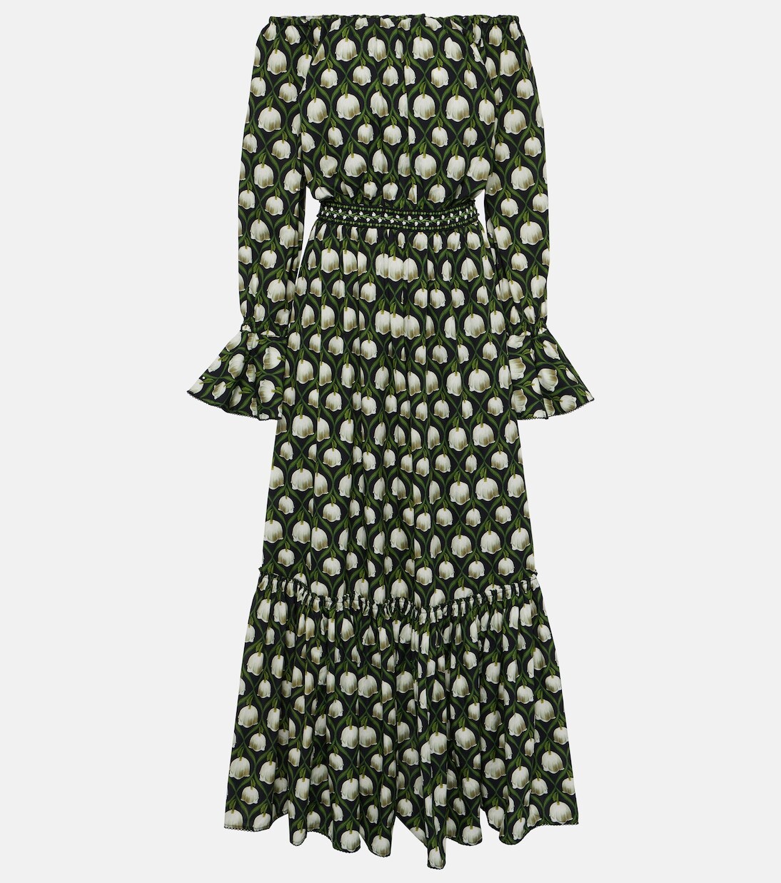 Платье макси из хлопкового поплина almendra perla Agua By Agua Bendita, мультиколор 
Платье макси из хлопкового поплина almendra perla Agua By Agua Bendita, мультиколор