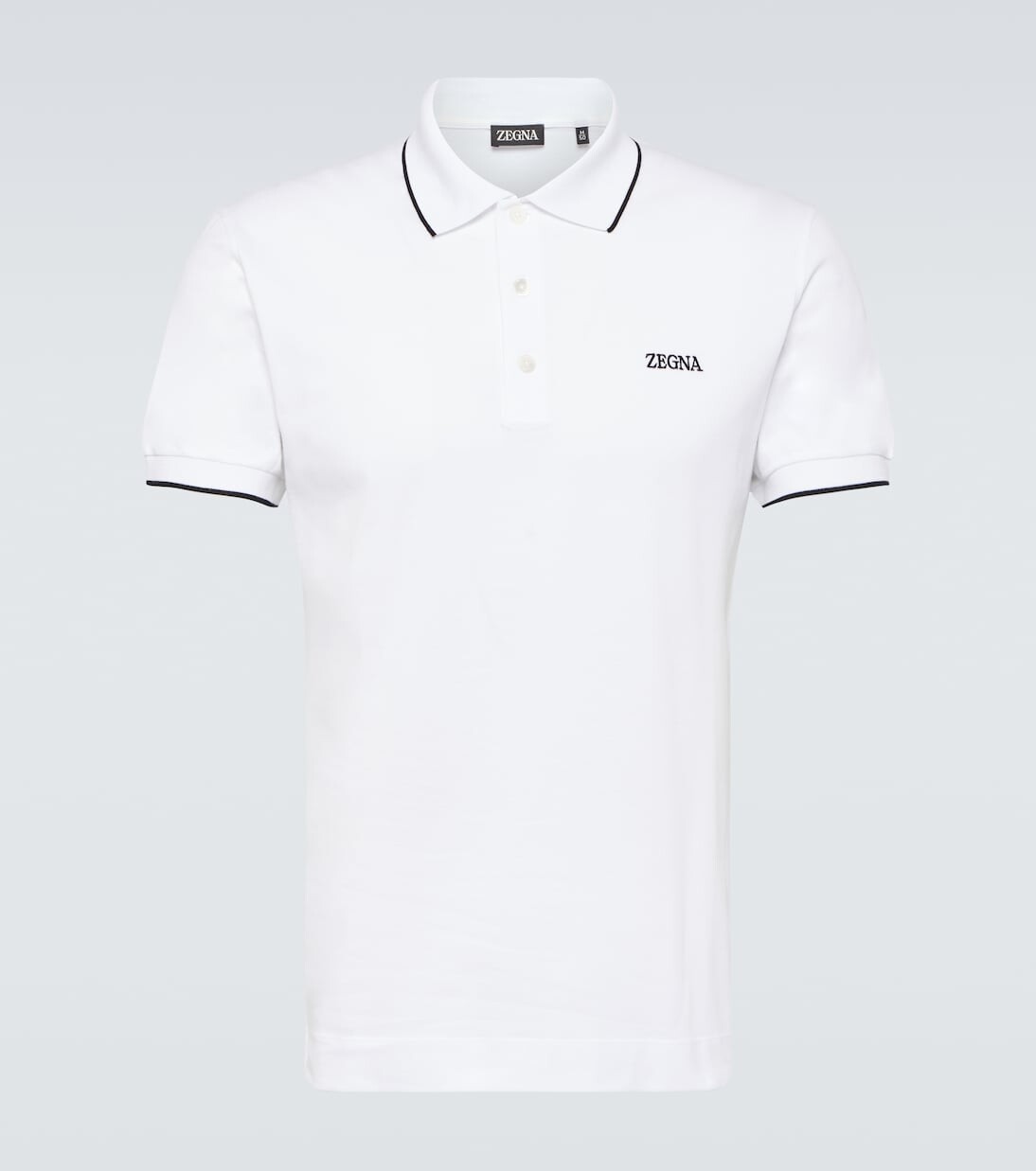 Рубашка-поло из смесового хлопка с логотипом Zegna, белый
Рубашка-поло из смесового хлопка с логотипом Zegna, белый