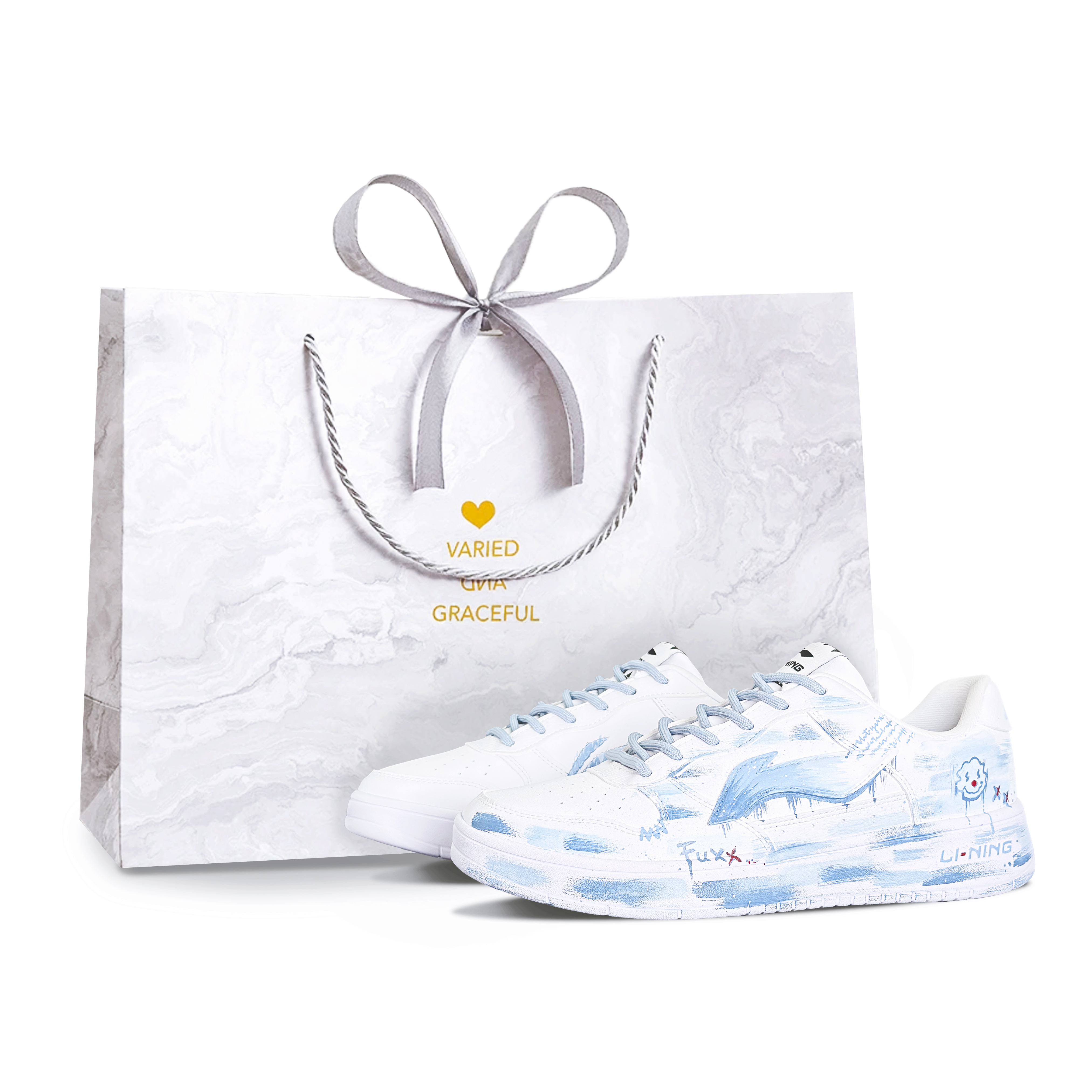 LINING Кроссовки для скейтбординга Pontoon Boats, износостойкие, противоскользящие, низкие, мужские, сине-белые
LINING Кроссовки для скейтбординга Pontoon Boats, износостойкие, противоскользящие, низкие, мужские, сине-белые