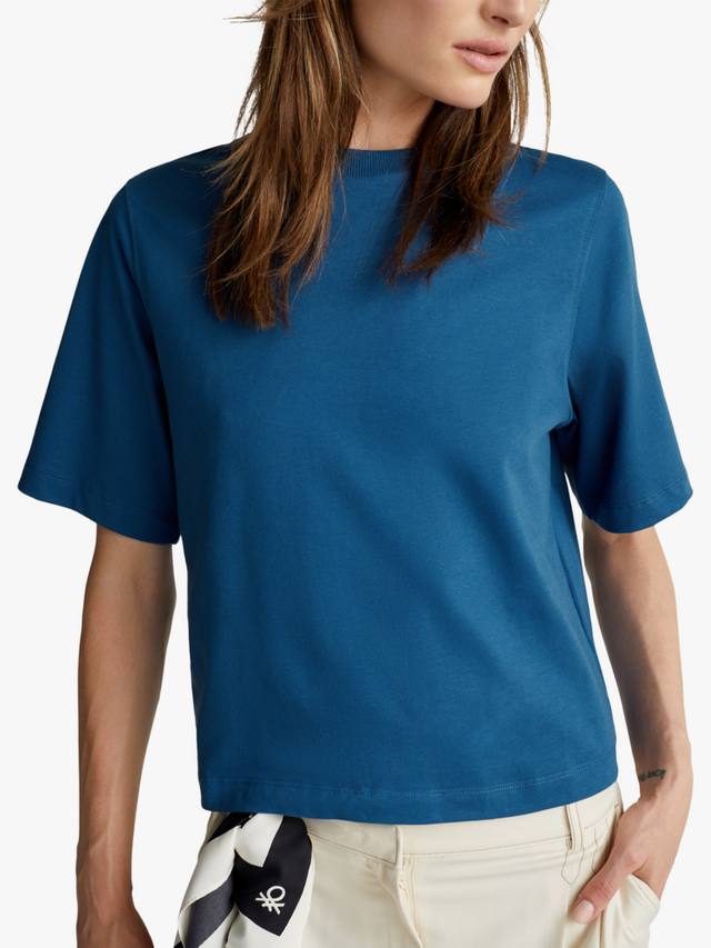 Футболка с круглым вырезом и прямым кроем Benetton, Blue
Футболка с круглым вырезом и прямым кроем Benetton, Blue