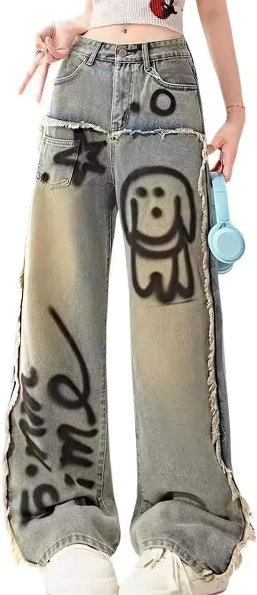 Джинсы Casual Y2K с прямыми широкими штанинами и графическим принтом kakarin choyx
Джинсы Casual Y2K с прямыми широкими штанинами и графическим принтом kakarin choyx