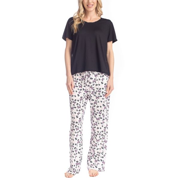 Женский пижамный комплект для садовой вечеринки: топ и пижамные штаны Muk Luks, цвет butterfly spot
Женский пижамный комплект для садовой вечеринки: топ и пижамные штаны Muk Luks, цвет butterfly spot