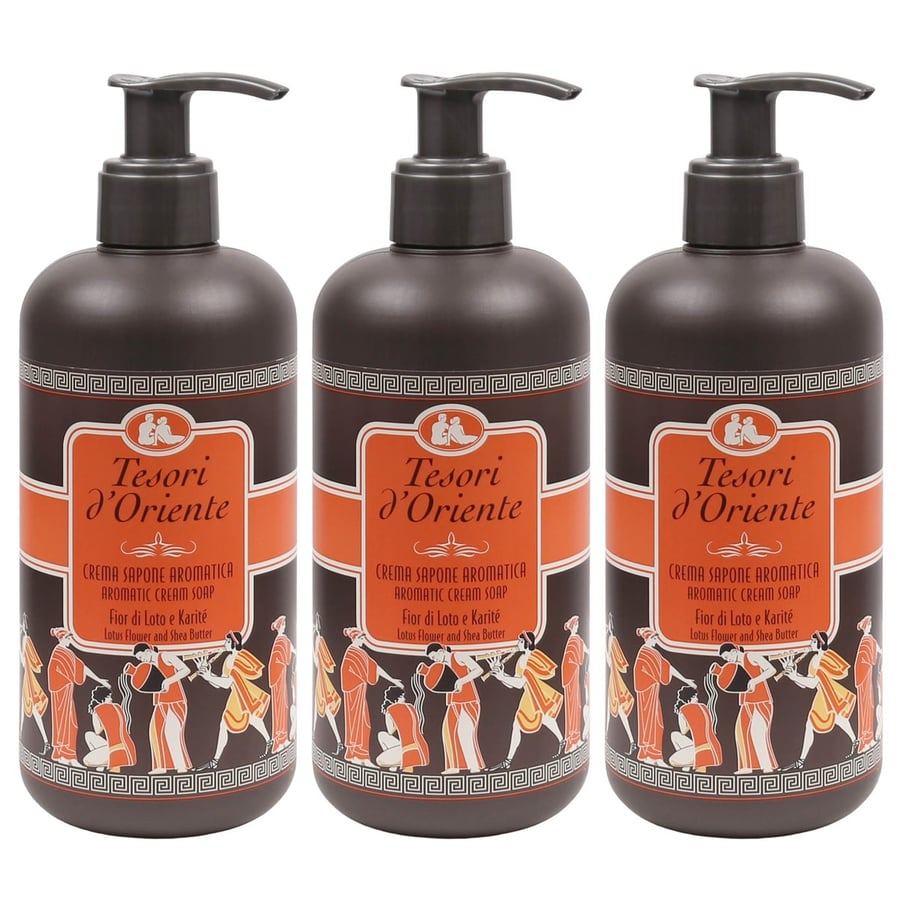 Tesori d'Oriente Fior di Loto, Жидкое мыло с цветком лотоса и маслом ши, 3x300 мл
Tesori d'Oriente Fior di Loto, Жидкое мыло с цветком лотоса и маслом ши, 3x300 мл