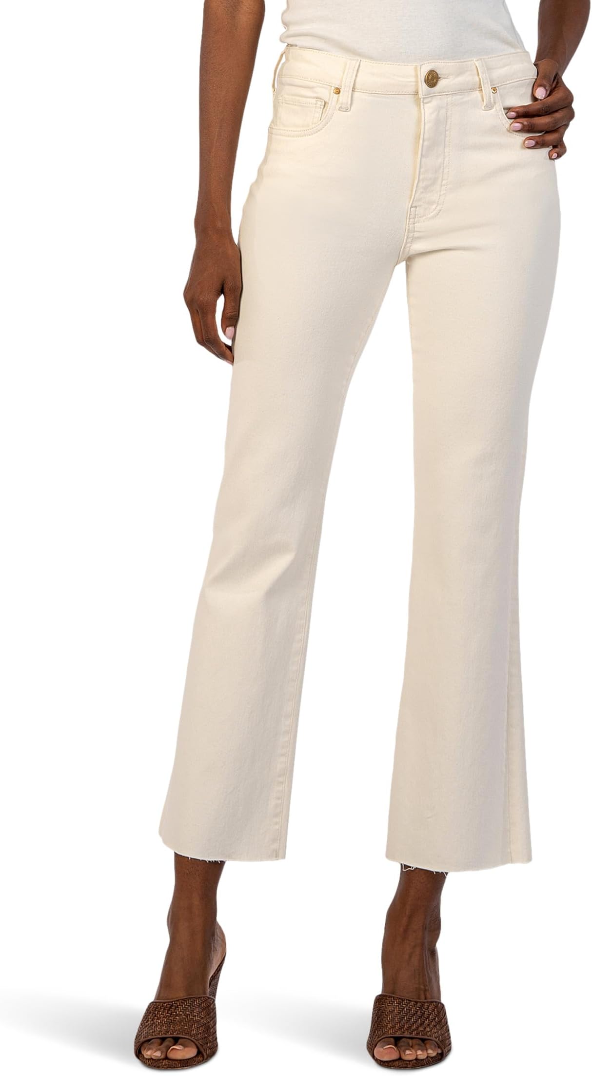 Джинсы KUT from the Kloth Petite Kelsey High-Rise Ankle Flare with Raw Hem in Ecru, Ecru
Джинсы KUT from the Kloth Petite Kelsey High-Rise Ankle Flare with Raw Hem in Ecru, Ecru