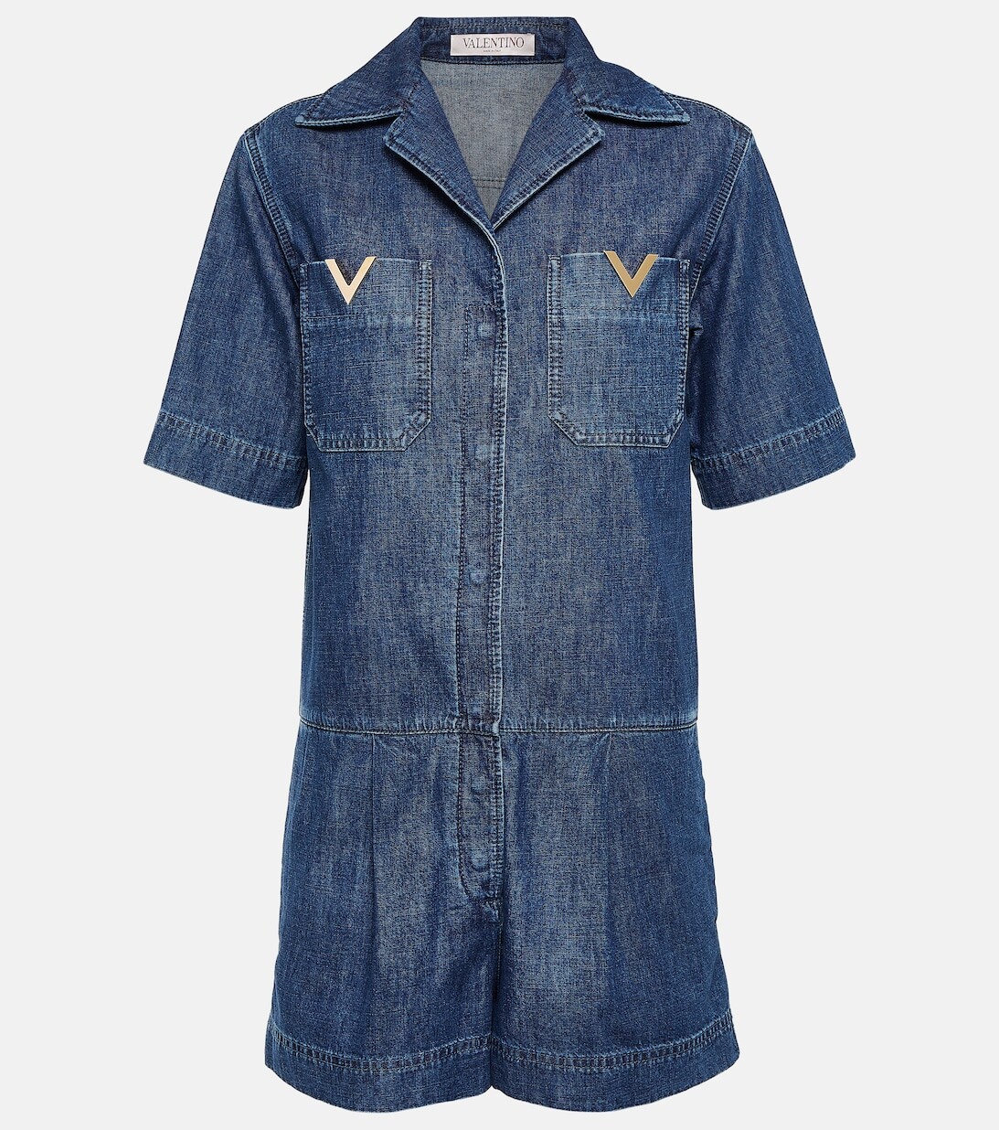 Украшенный джинсовый комбинезон с шортами VALENTINO, синий
Украшенный джинсовый комбинезон с шортами VALENTINO, синий