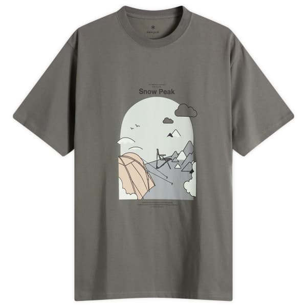Футболка с графическим принтом на тему кемпинга Snow Peak, серый
Футболка с графическим принтом на тему кемпинга Snow Peak, серый