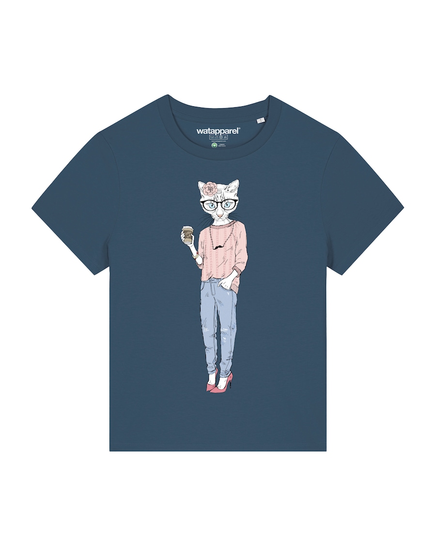 Рубашка Watapparel Hipster Cat with Moustache, синий
Рубашка Watapparel Hipster Cat with Moustache, синий
