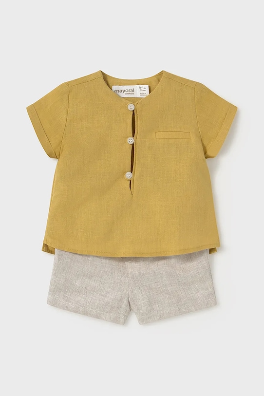 Льняной комплект для малыша Mayoral Newborn, желтый
Льняной комплект для малыша Mayoral Newborn, желтый