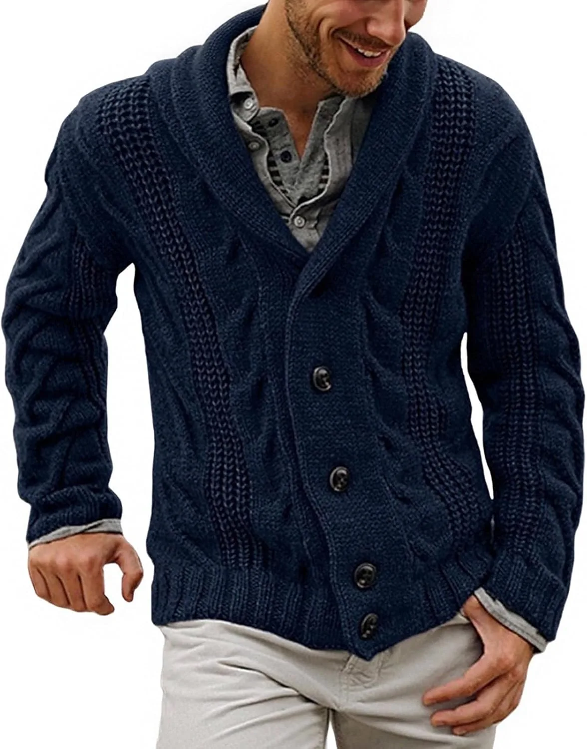 Кардиган для мужчин Cable Knit, свободный крой, длинный рукав, крупная вязка RSZGSWS
Кардиган для мужчин Cable Knit, свободный крой, длинный рукав, крупная вязка RSZGSWS