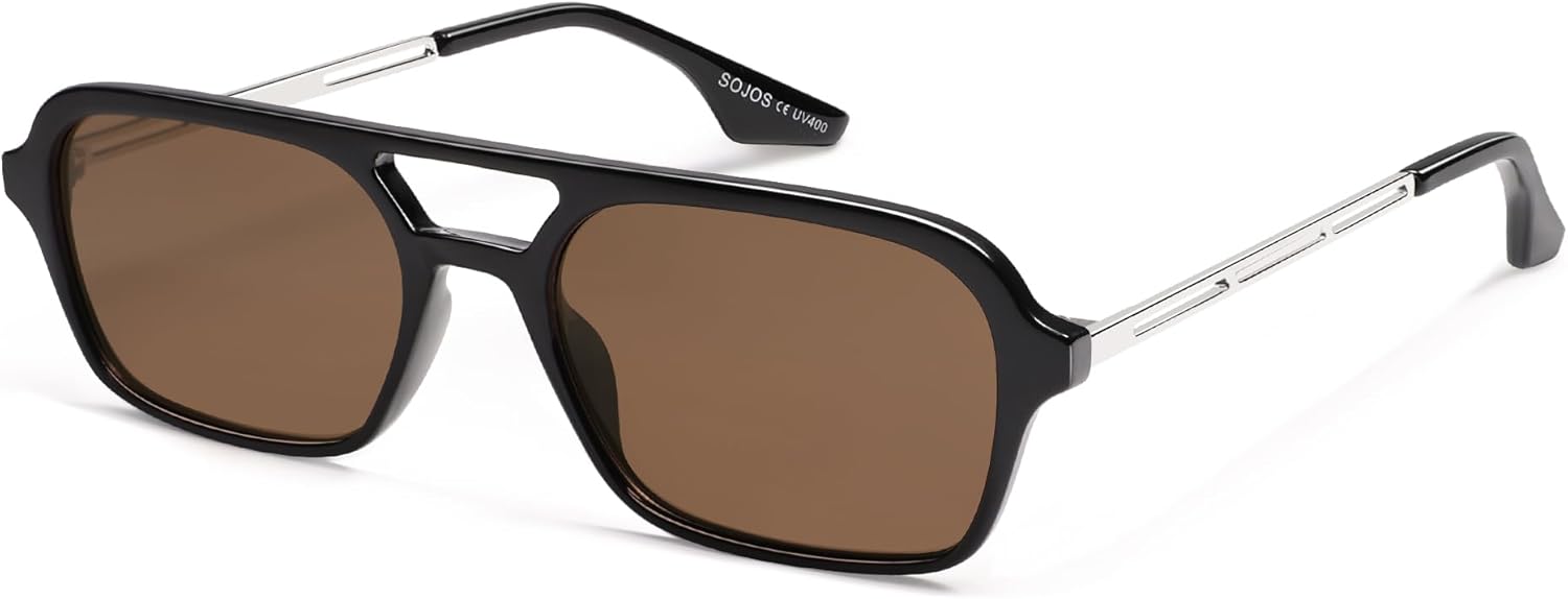 Винтажные поляризованные солнцезащитные очки-авиаторы SOJOS для женщин и мужчин, ретро-стиль 70-х, плоские, узкие, прямоугольные, женские очки SJ2186, Black/Coffee Lens
Винтажные поляризованные солнцезащитные очки-авиаторы SOJOS для женщин и мужчин, ретро-стиль 70-х, плоские, узкие, прямоугольные, женские очки SJ2186, Black/Coffee Lens