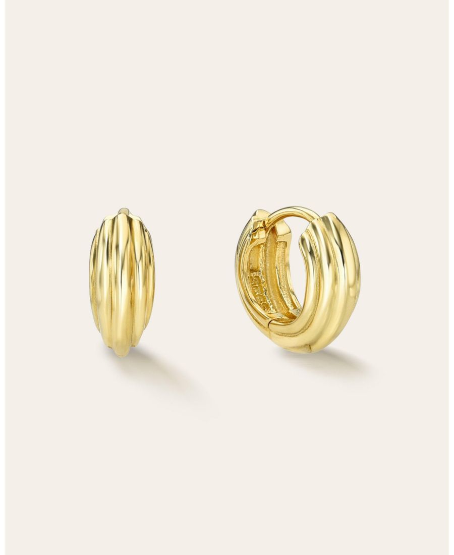 Маленькие ребристые серьги-кольца Zoe Lev, Yellow gold vermeil
Маленькие ребристые серьги-кольца Zoe Lev, Yellow gold vermeil