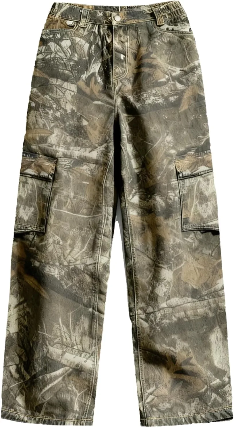 LaurelTree Camo Cargo Pants Straight Wide Leg
LaurelTree Camo Cargo Pants Straight Wide Leg