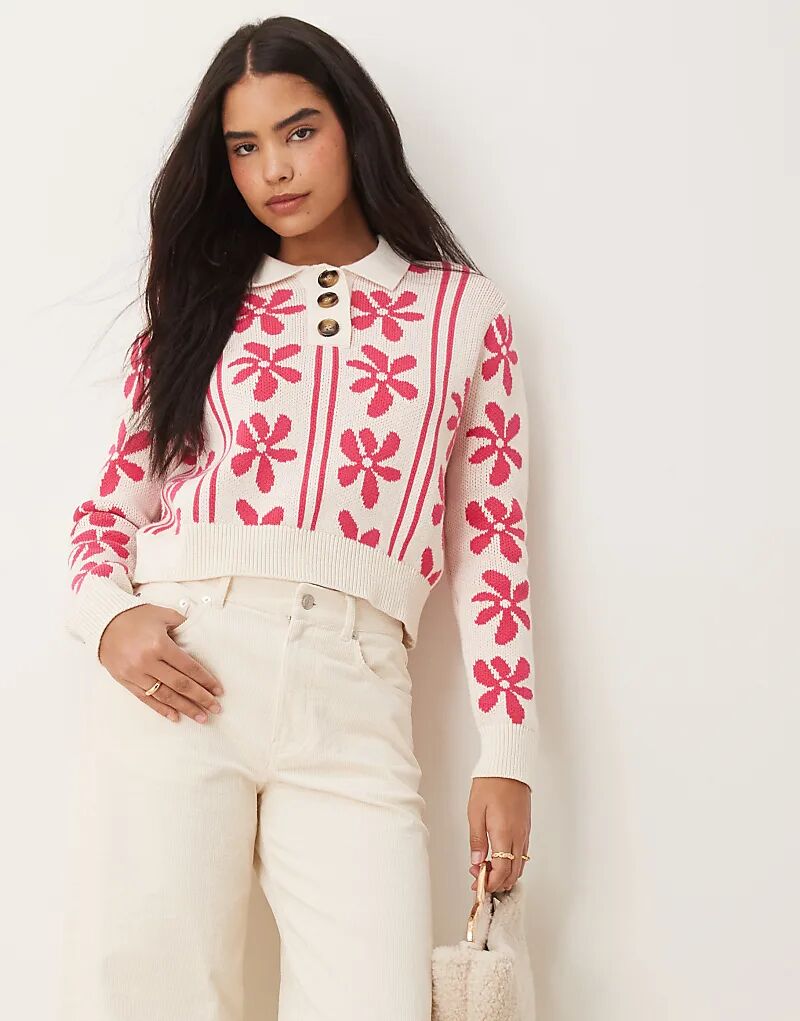 Кремовый хлопковый джемпер с цветочным принтом OMNES Loren
Кремовый хлопковый джемпер с цветочным принтом OMNES Loren