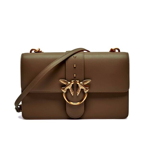 Кожаная сумка через плечо love one classic Pinko, зеленый
Кожаная сумка через плечо love one classic Pinko, зеленый