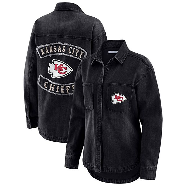 Женская черная джимовая куртка-рубашка Kansas City Chiefs Wear By Erin Andrews
Женская черная джимовая куртка-рубашка Kansas City Chiefs Wear By Erin Andrews