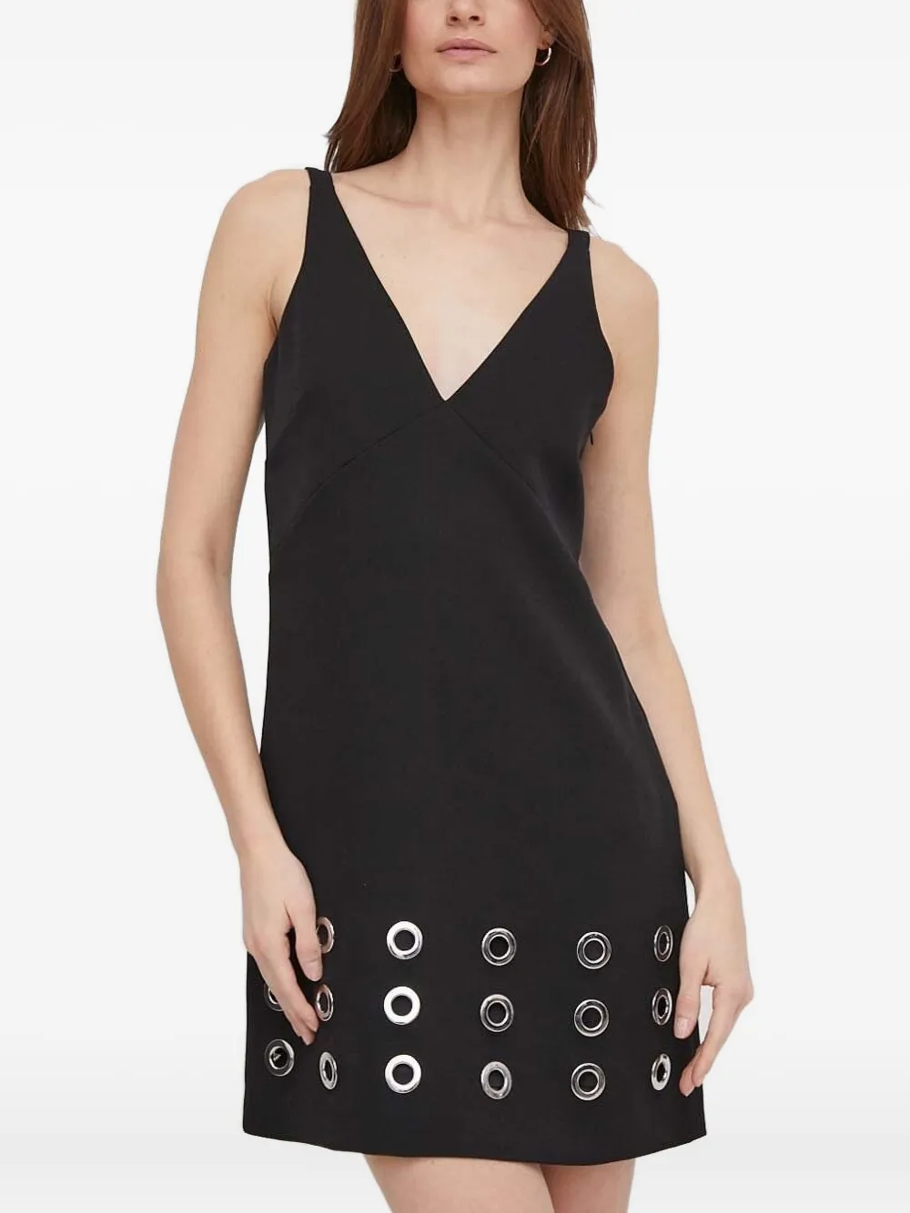 Платье с V-образным вырезом и люверсами Sisley, черный
Платье с V-образным вырезом и люверсами Sisley, черный