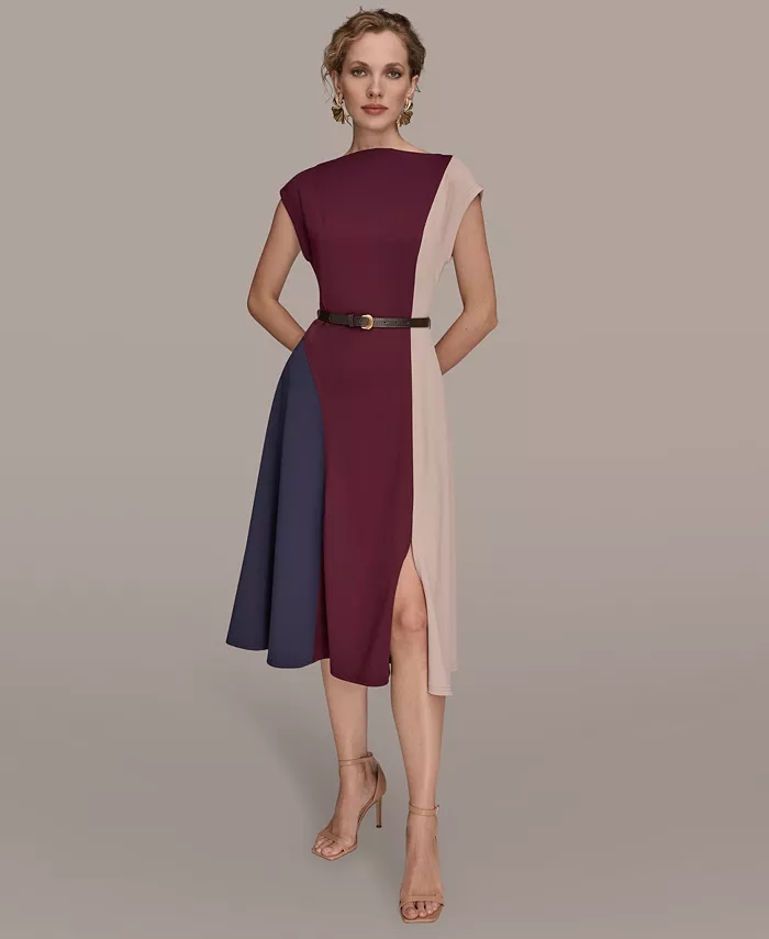 Женское миди-платье с укороченными рукавами и цветными блоками Donna Karan New York, мультиколор
Женское миди-платье с укороченными рукавами и цветными блоками Donna Karan New York, мультиколор