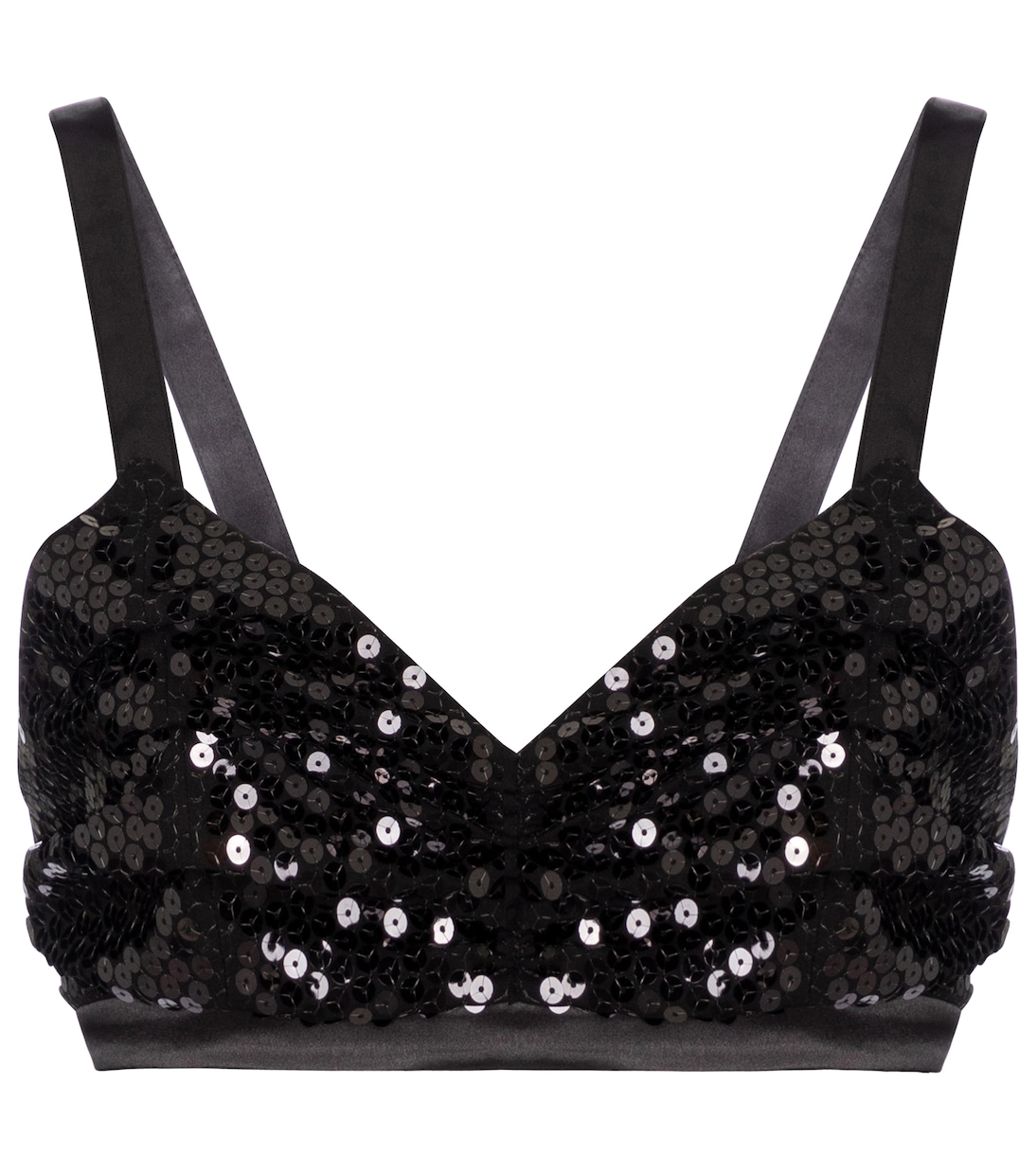 Бюстгальтер-бралетт с пайетками Junya Watanabe, черный
Бюстгальтер-бралетт с пайетками Junya Watanabe, черный