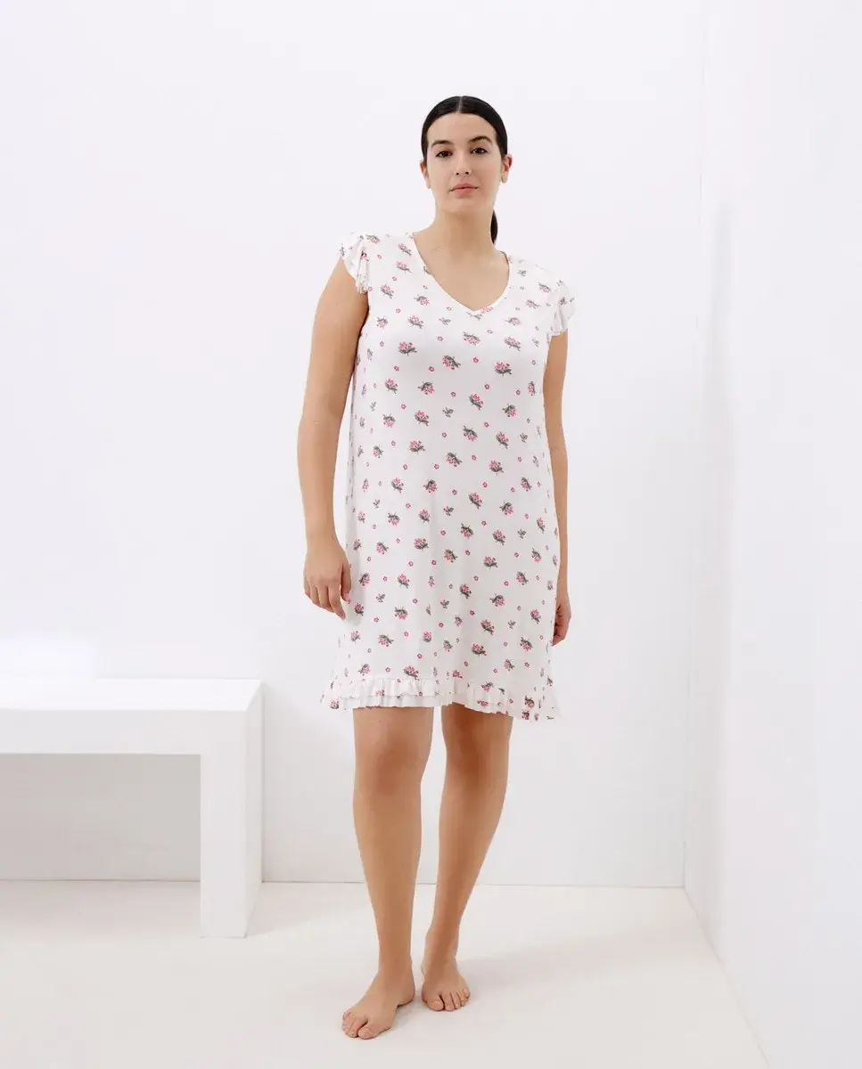 Короткая ночная рубашка с воланами Couchel, белый
Короткая ночная рубашка с воланами Couchel, белый