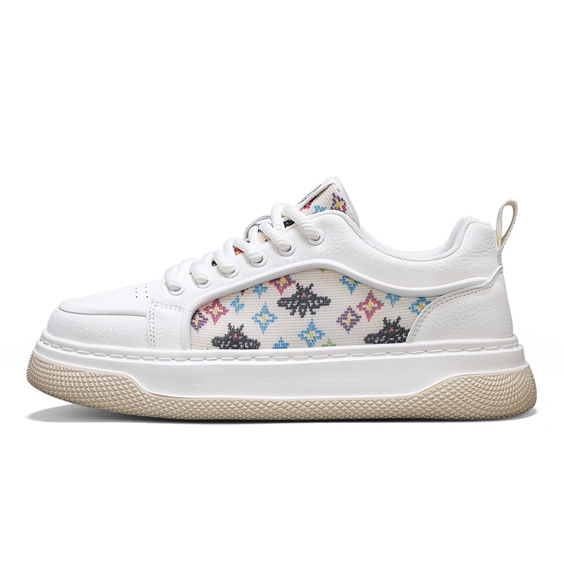 Мужские низкие кроссовки для скейтбординга, увеличивающие рост и устойчивые к истиранию AD, White 
Мужские низкие кроссовки для скейтбординга, увеличивающие рост и устойчивые к истиранию AD, White