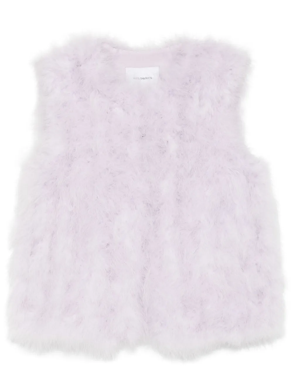 Шелковый жилет с перьями YVES SALOMON, фиолетовый
Шелковый жилет с перьями YVES SALOMON, фиолетовый