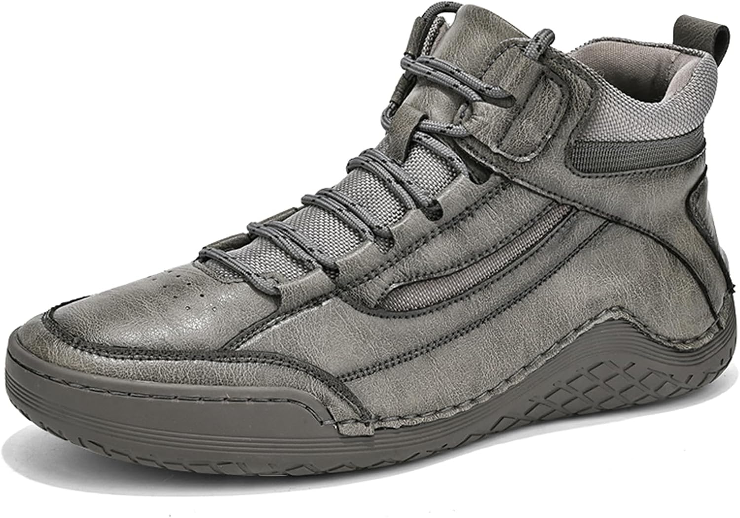 Мужские зимние ботинки KCTRFSJ из кожи с шнуровкой, комфортные теплые повседневные высокие ботинки, легкие походные ботинки с противоскользящей подошвой, серый
Мужские зимние ботинки KCTRFSJ из кожи с шнуровкой, комфортные теплые повседневные высокие ботинки, легкие походные ботинки с противоскользящей подошвой, серый