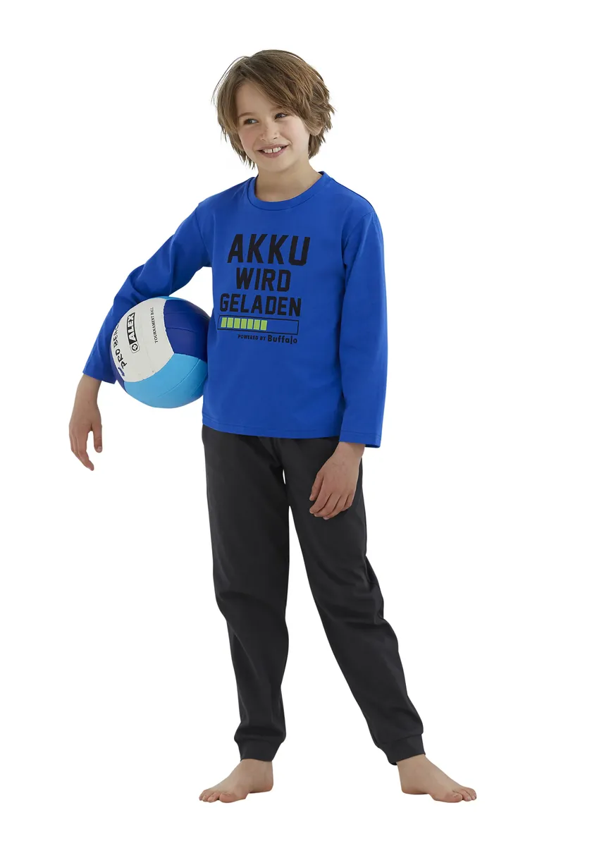 Пижама "Баффало" "Батарея заряжается" (2 шт., 1 шт.) Buffalo, синий
Пижама "Баффало" "Батарея заряжается" (2 шт., 1 шт.) Buffalo, синий