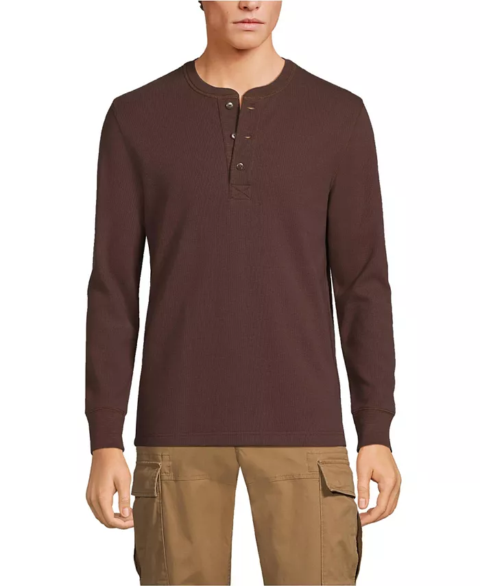 Мужская термофутболка с длинным рукавом и воротником хенли Lands' End, коричневый
Мужская термофутболка с длинным рукавом и воротником хенли Lands' End, коричневый