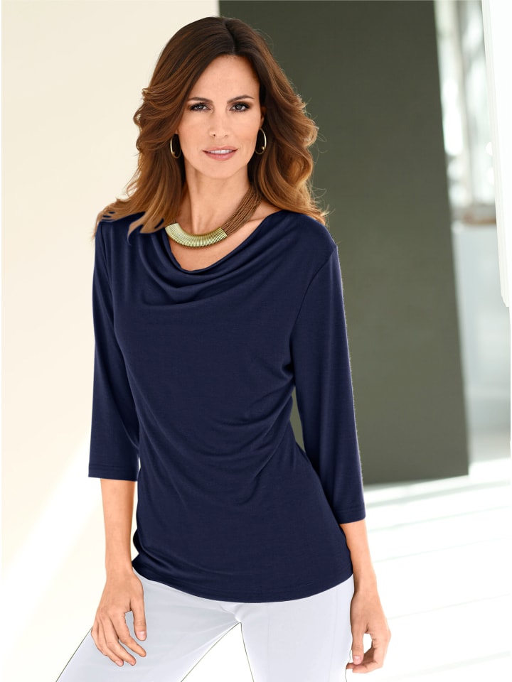 Рубашка-водопад темно-синего цвета WITT WEIDEN
Рубашка-водопад темно-синего цвета WITT WEIDEN