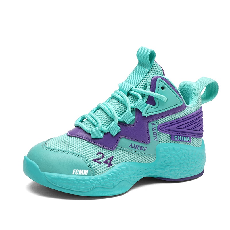 Противоскользящие и дышащие баскетбольные кроссовки для детей FCMM, аква
Противоскользящие и дышащие баскетбольные кроссовки для детей FCMM, аква