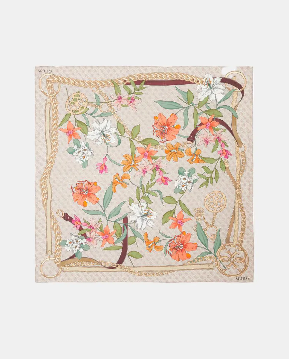 Шарф с принтом логотипа G Guess, мультиколор 
Шарф с принтом логотипа G Guess, мультиколор