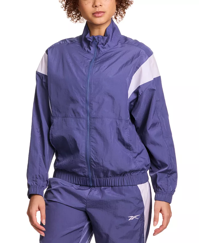 Женская вязаная куртка-бомбер с эффектом креш и цветными блоками Reebok, фиолетовый
Женская вязаная куртка-бомбер с эффектом креш и цветными блоками Reebok, фиолетовый